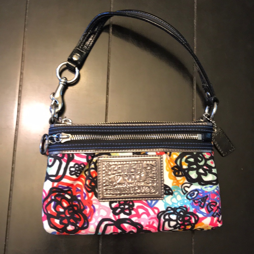 Authentic Coach Poppy flower mini bag